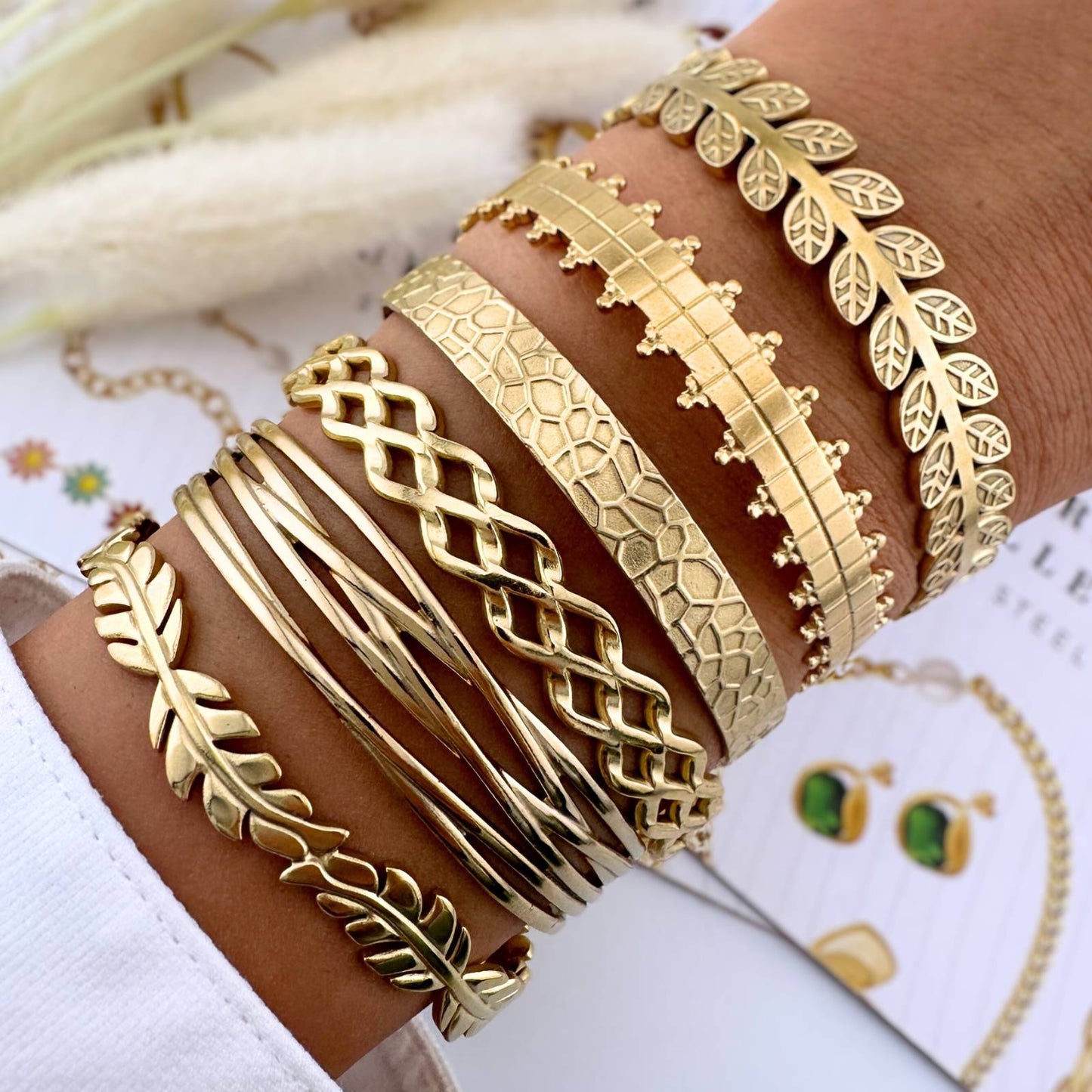 Xavelea Selva Leaf Bracelet luxe Xavelea detailfoto