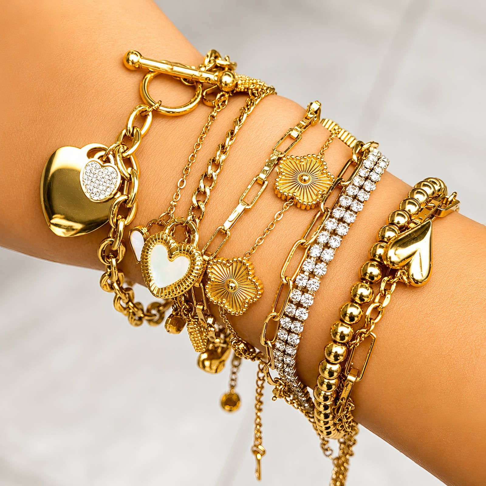 Xavelea Halo Heart Bracelet luxe Xavelea detailfoto
