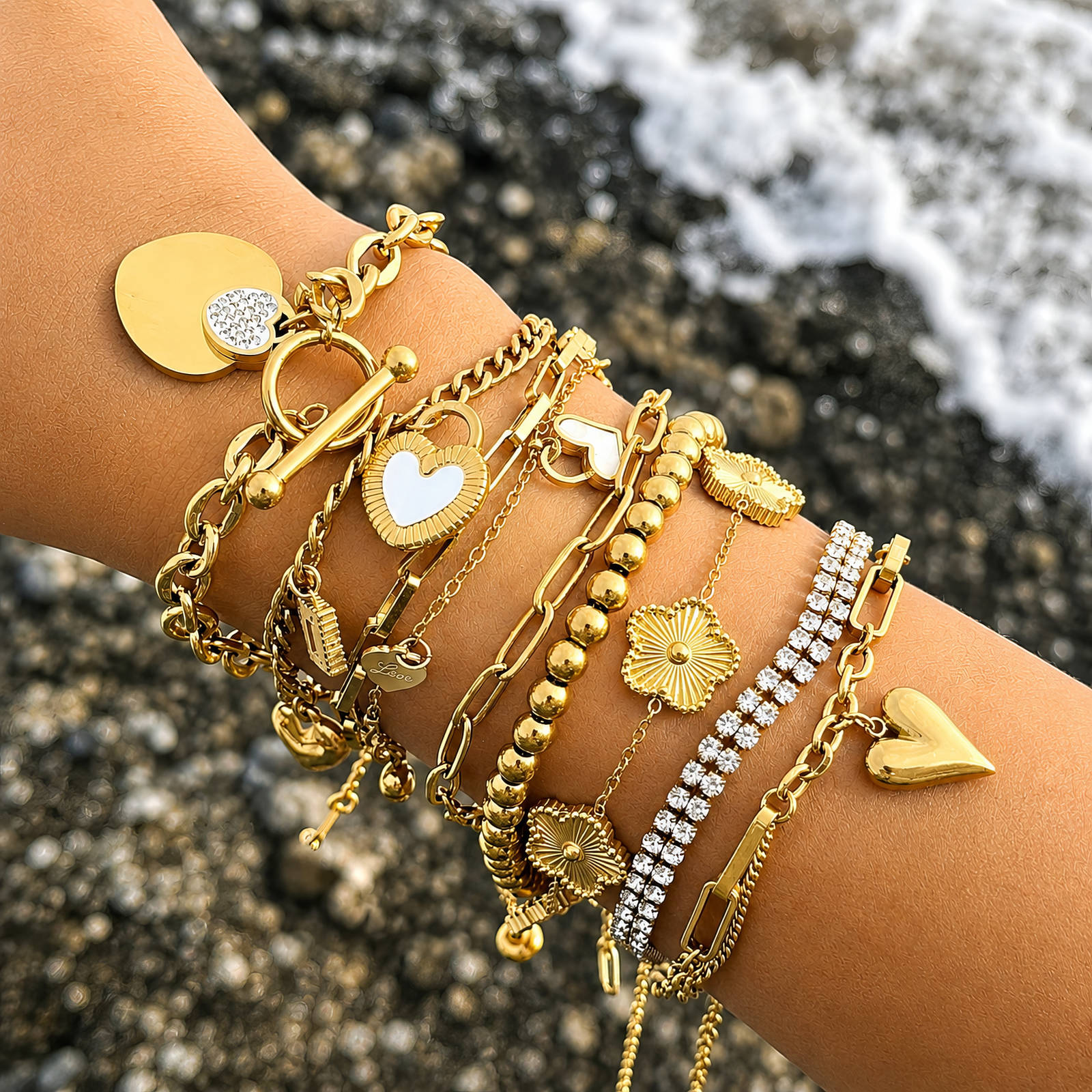 Xavelea Halo Heart Bracelet luxe Xavelea detailfoto